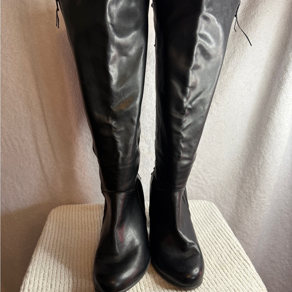 Torrid size 10 black knee-high extra wide boot